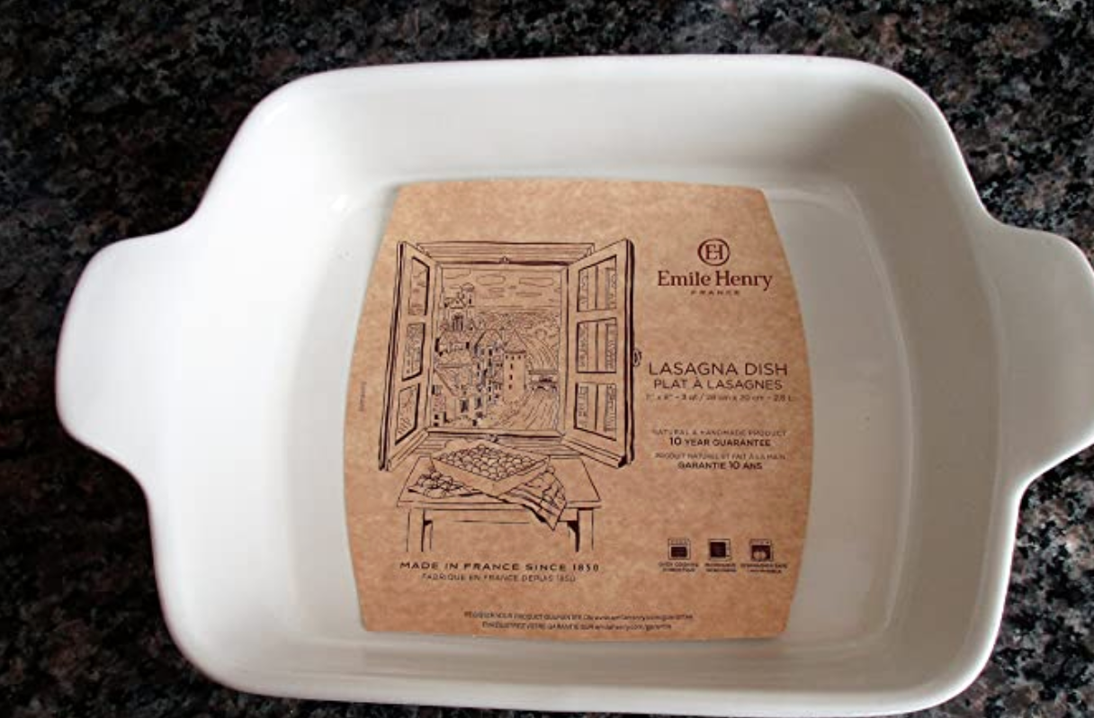 Emile Henry Modern Classics Baking Dish – 3.2qt – Sugar White