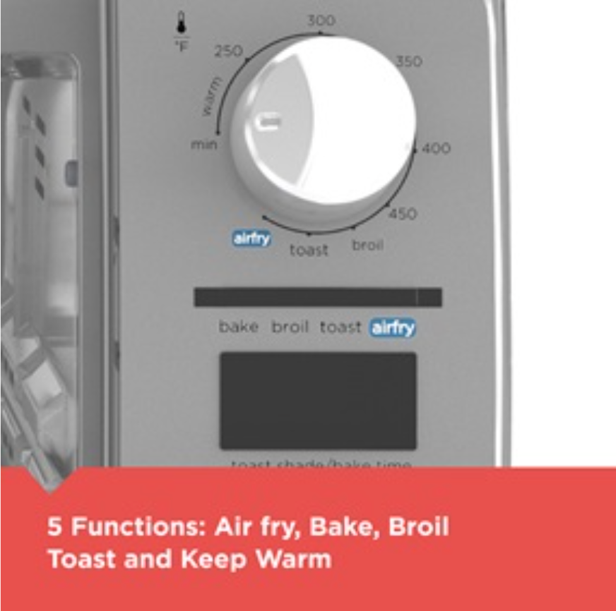 Black & Decker Crisp 'N Bake Air Fry Digital 4-Slice Toaster Oven