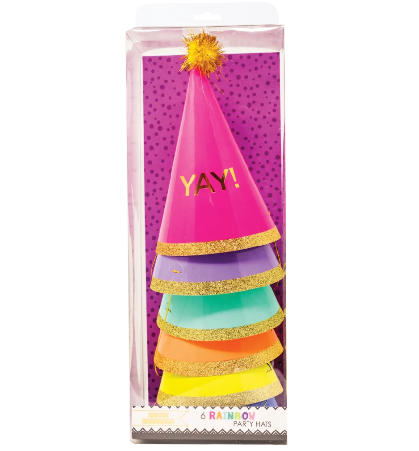 "Yay" Party Hats – Set of 6