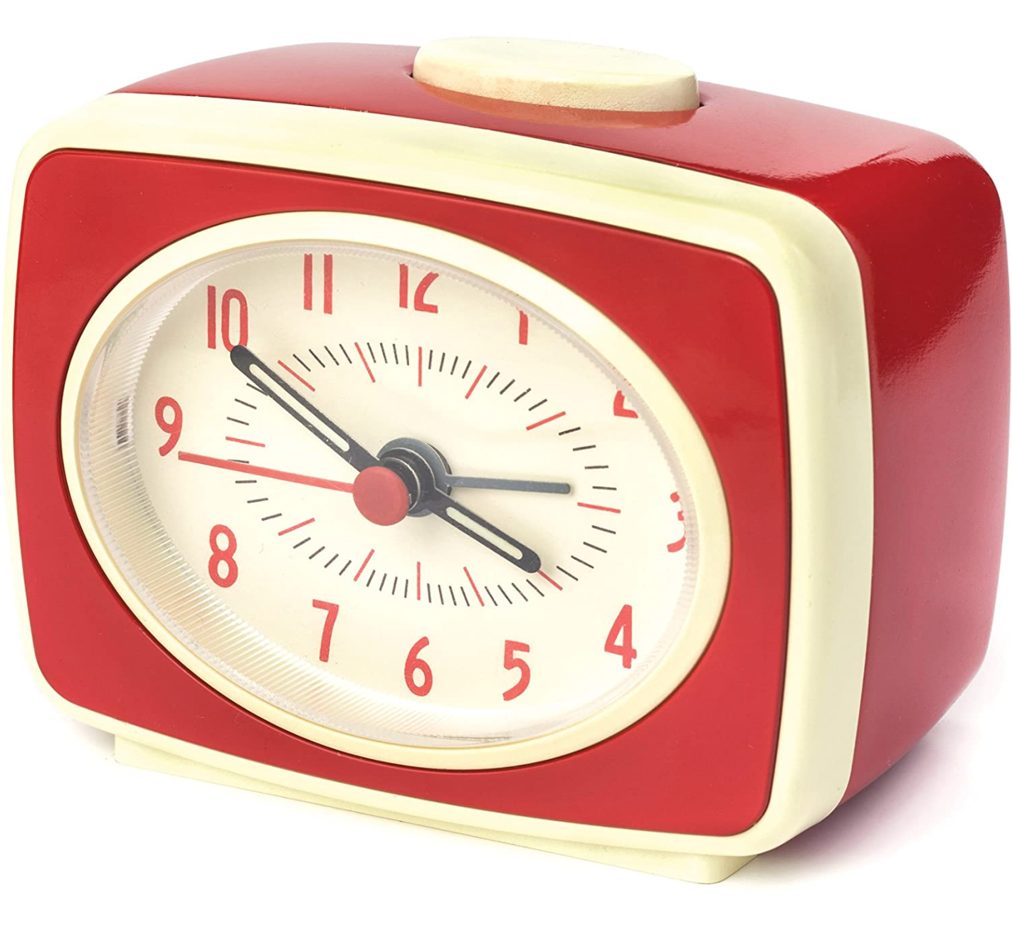 Kikkerland Retro Alarm Clock – Red