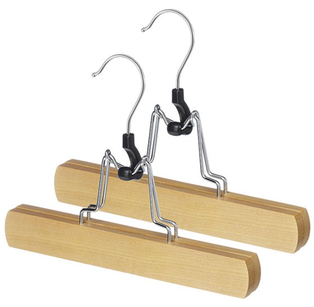 Natural Wood Clamp Slack Hangers – Set of Two