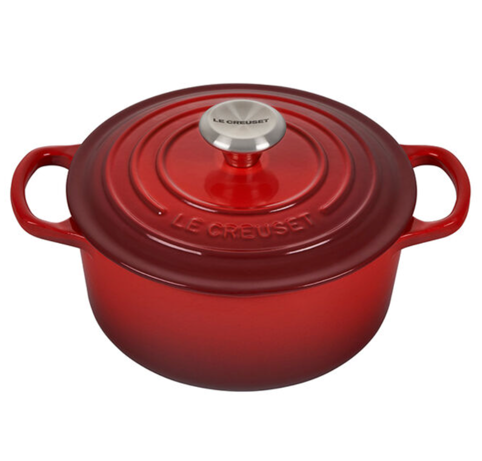 Le Creuset Round Dutch Oven – Stainless Steel Knob – 2QT – Cerise
