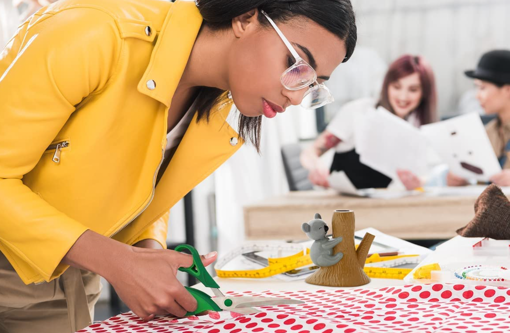 Scissors with Animated Koala Holder | Stainless Steel | Sized Right for Adults