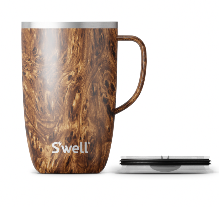 S'well 16oz Mug with Slide Open Lid – Teakwood