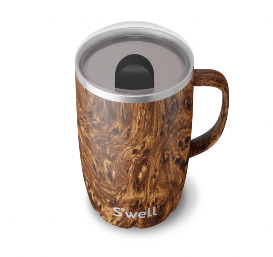 S'well 16oz Mug with Slide Open Lid – Teakwood