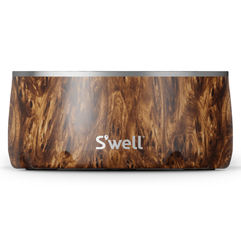 S'well Teakwood Dog Bowl – 32oz