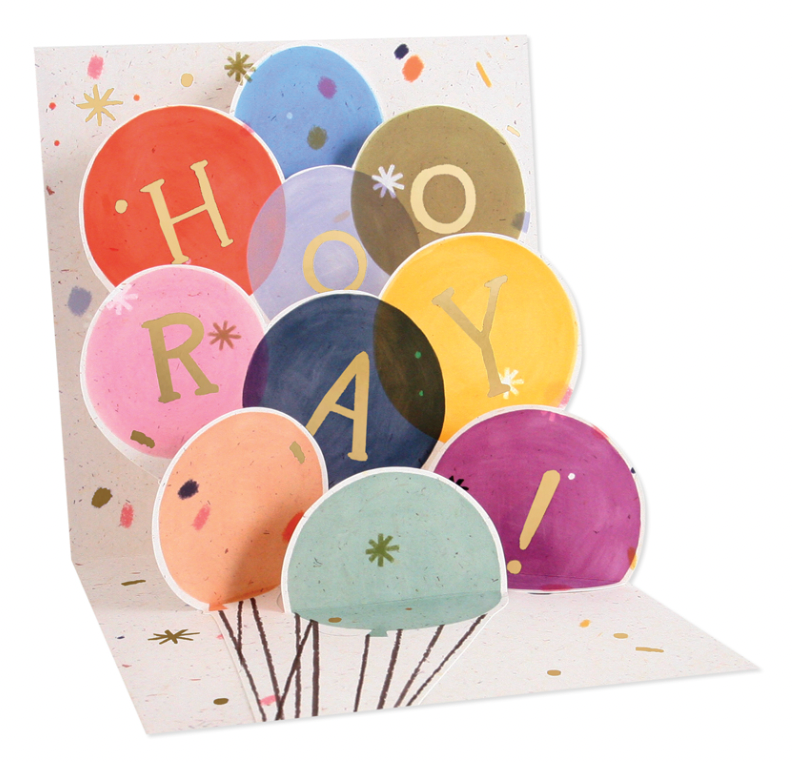 Up With Paper 3D Pop-Up Greeting Card – Hip Hip Hooray
