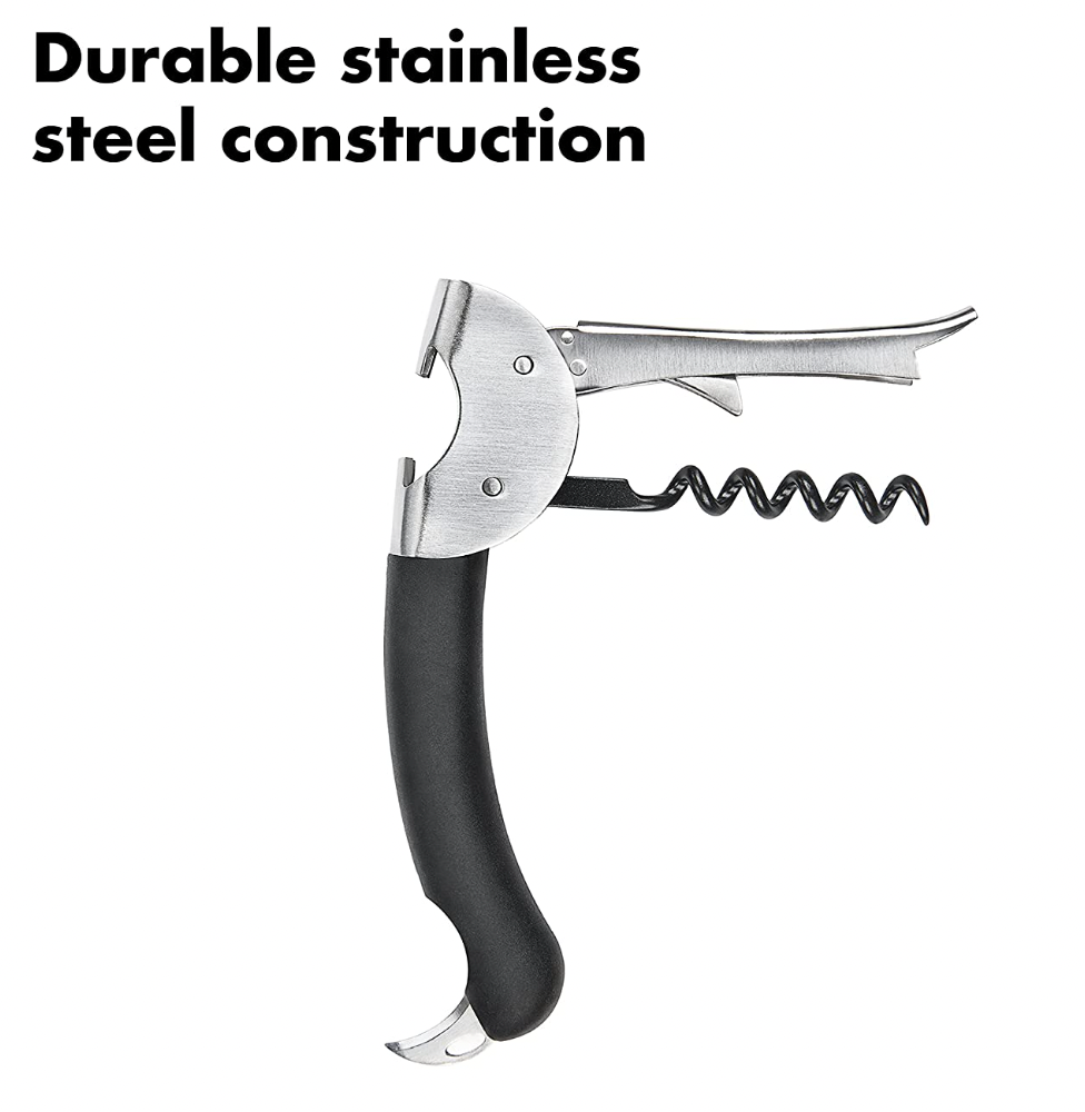 OXO Steel Double Lever Waiter's Corkscrew