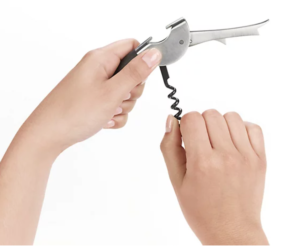 OXO Steel Double Lever Waiter's Corkscrew
