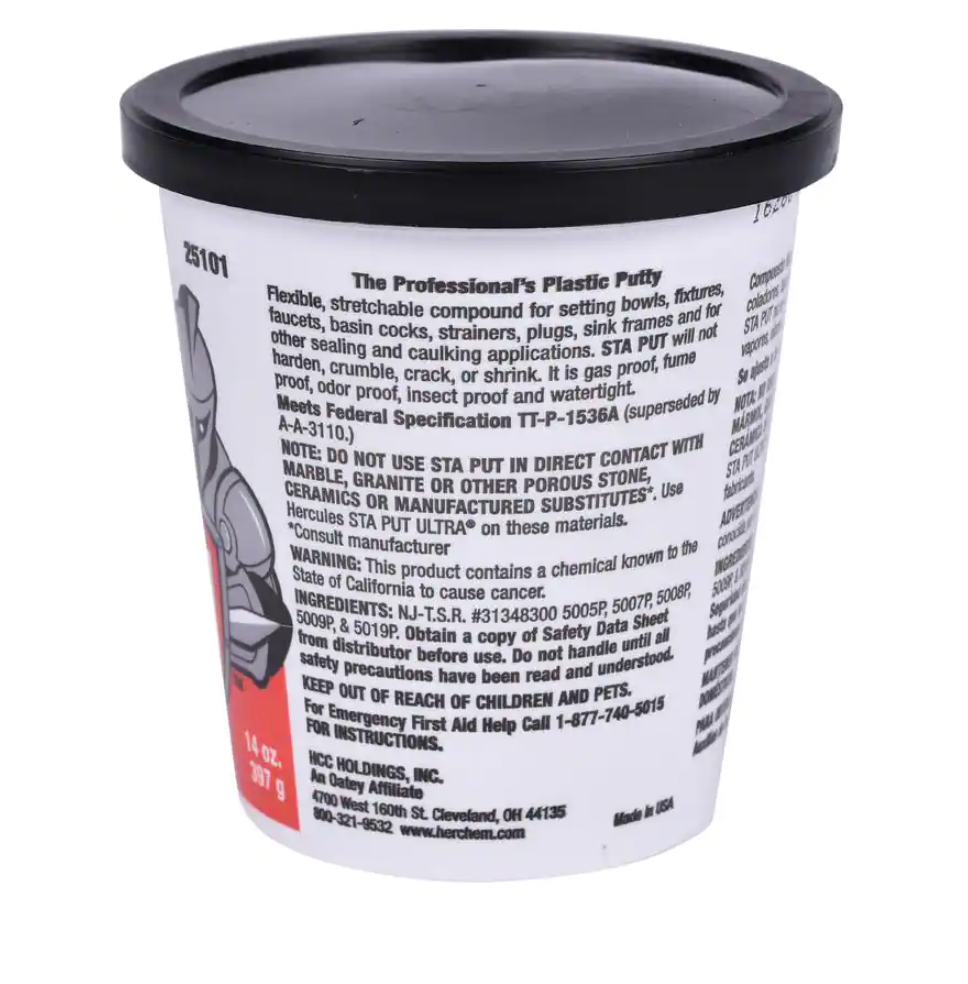 Sta-Put Plumber's Putty – 14 oz.