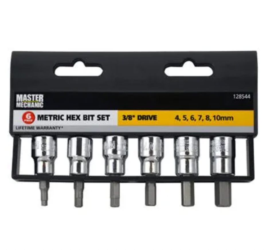 6-Pc. Metric Hex Bit Socket Set