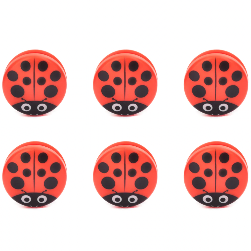 Kikkerland Ladybug Bag Clips – Set of 6