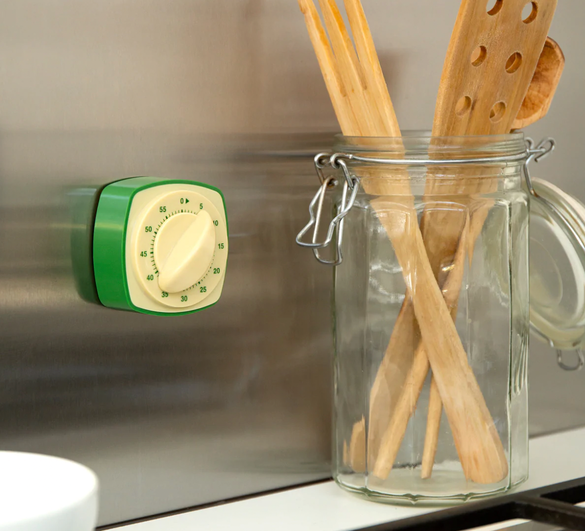 Kikkerland Retro Kitchen Timer – Assorted Colors – Sold Individually