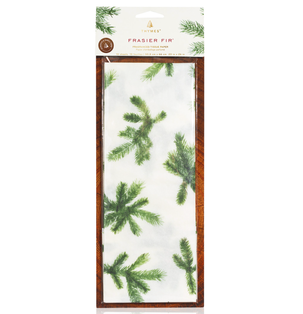 Thymes Frasier Fir Fragranced Tissue Paper – 10 Sheets