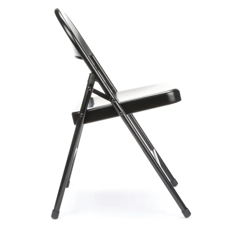 Steel Folding Chair – Black | Upper East Side Delivery Only