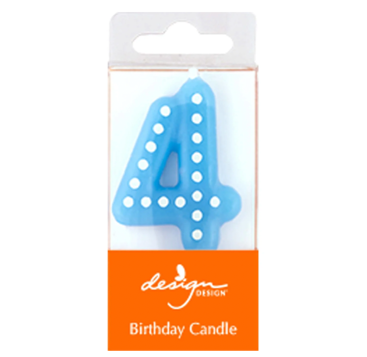 Marquee Number Birthday Candle – #4 – Assorted Colors
