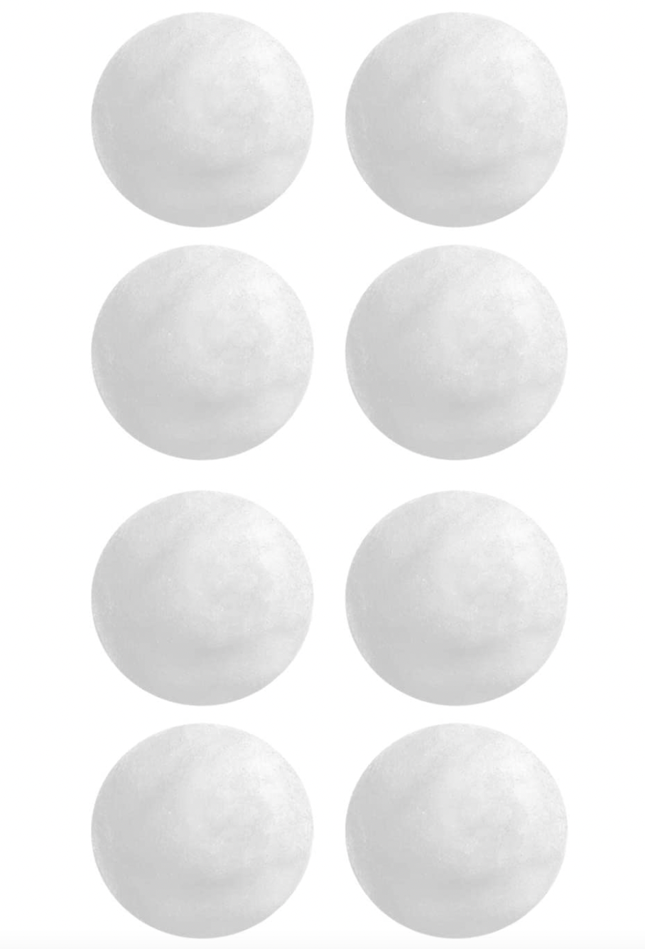 Festive Fake Snowballs – Set of 8