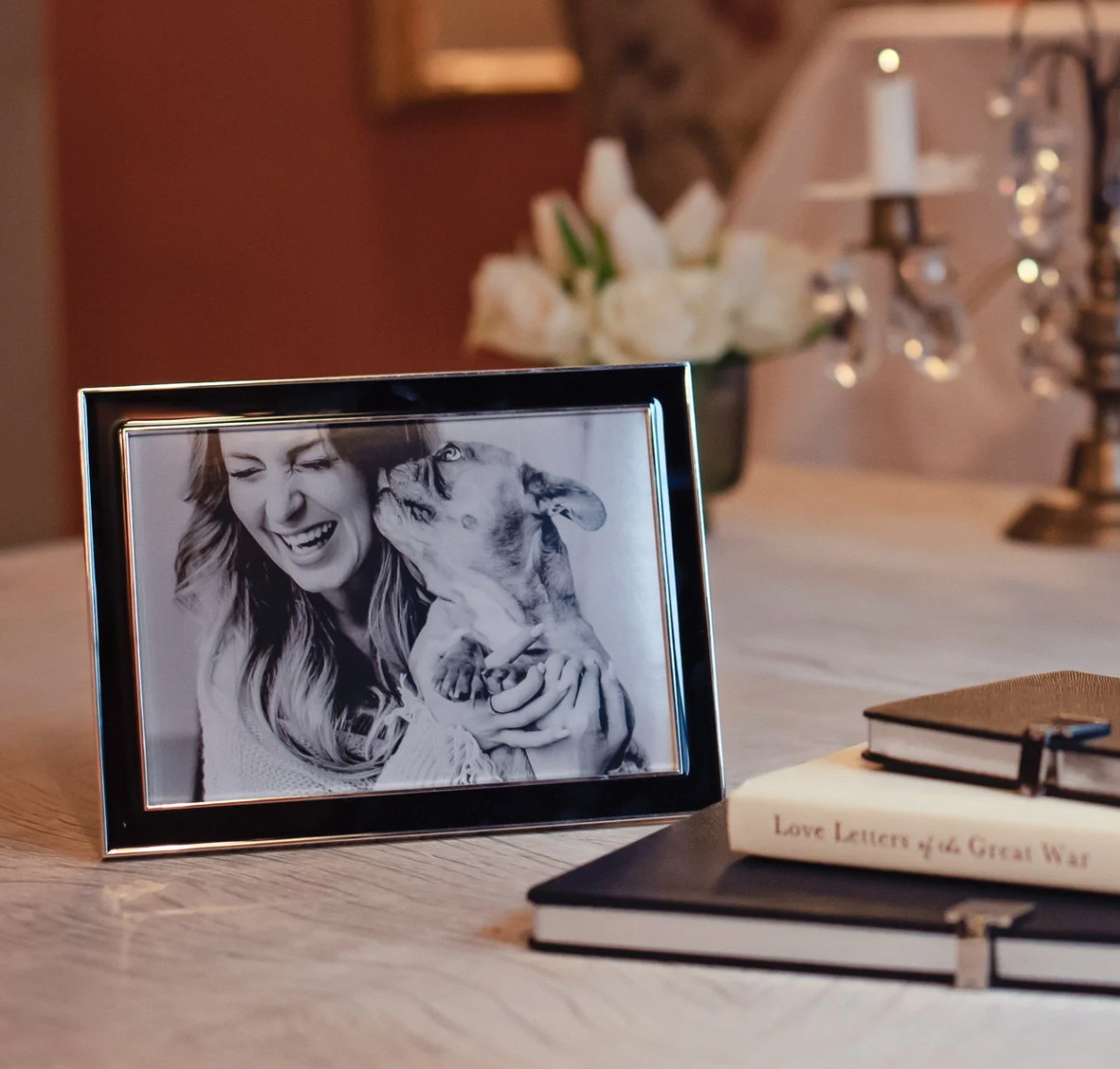 Addison Ross Black Enamel Photo Frame, 8" x 10"