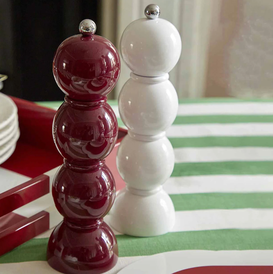 Addison Ross Bobbin Salt or Pepper Mill Grinder – Red Lacquer