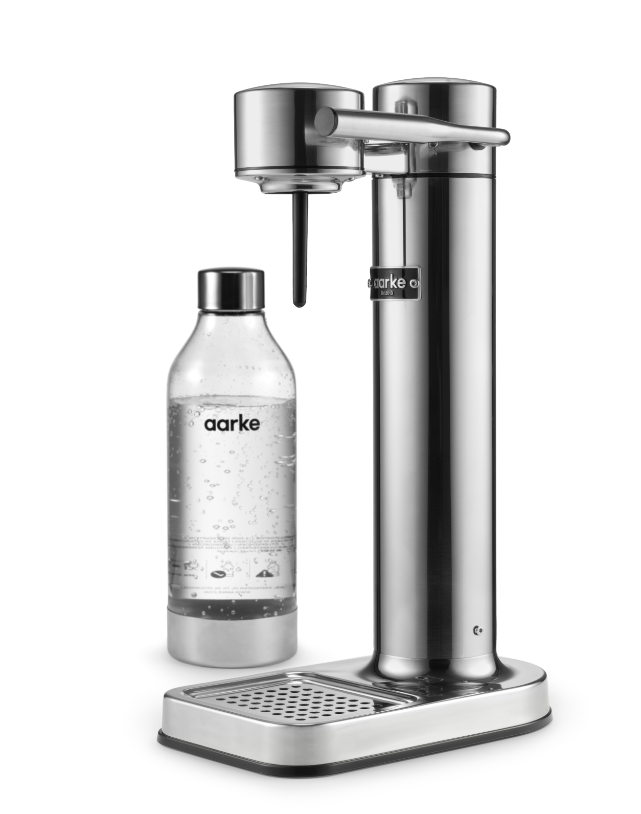 SodaStream Aarke Carbonator III + Double Gas Cylinder Bundle – Steel