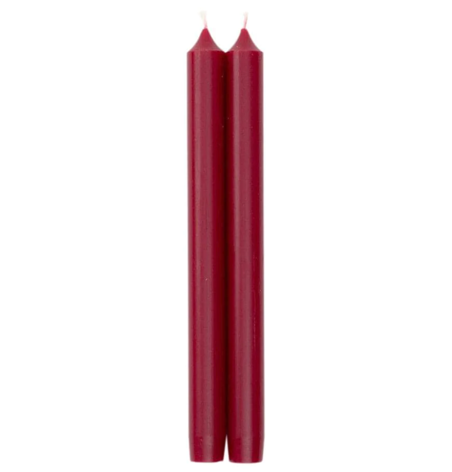 Caspari Tapered Candles in Cranberry – 10inch – 2pk