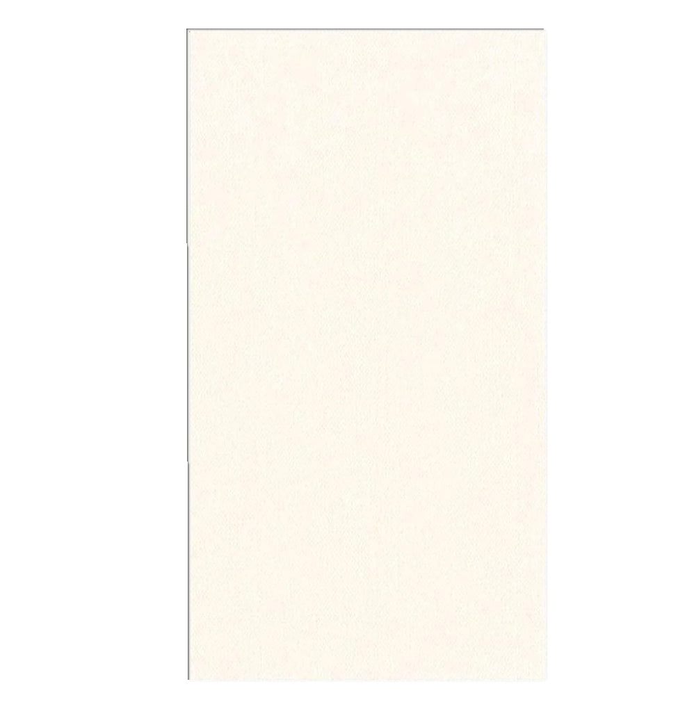 Caspari Paper Linen Solid Guest Towels - Ivory – 12pk