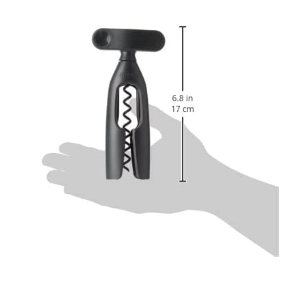 Brabantia Tasty Wine Bottle Opener Corkscrew – Dark Grey