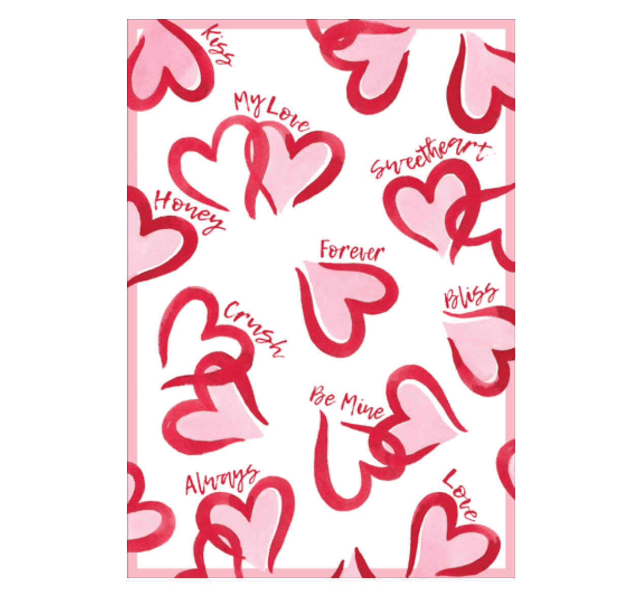 Caspari – Hearts Entwined Valentine's Card – 1 Card & 1 Envelope