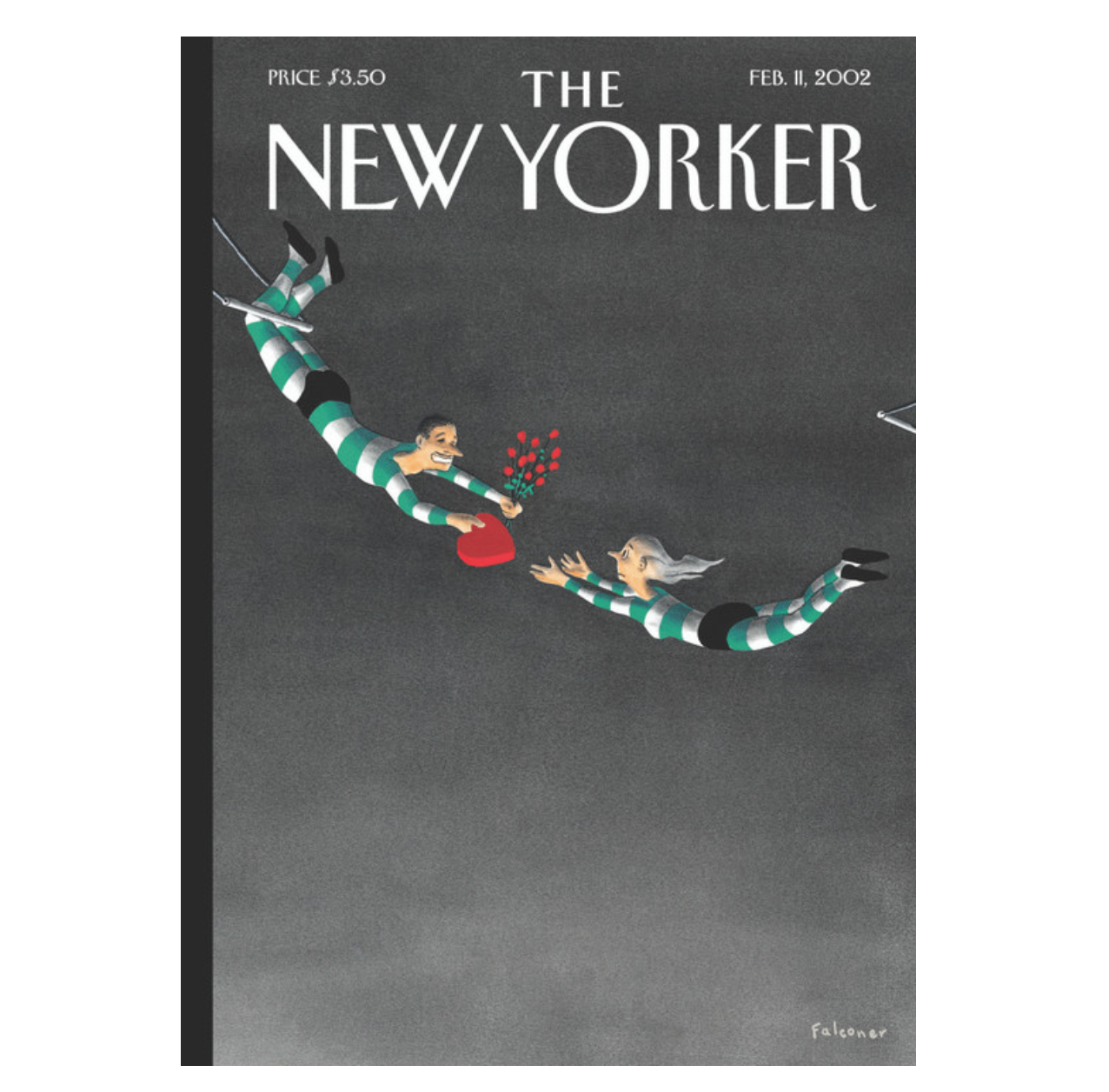 New Yorker Cover Note Card Valentine's - Falling In Love Again