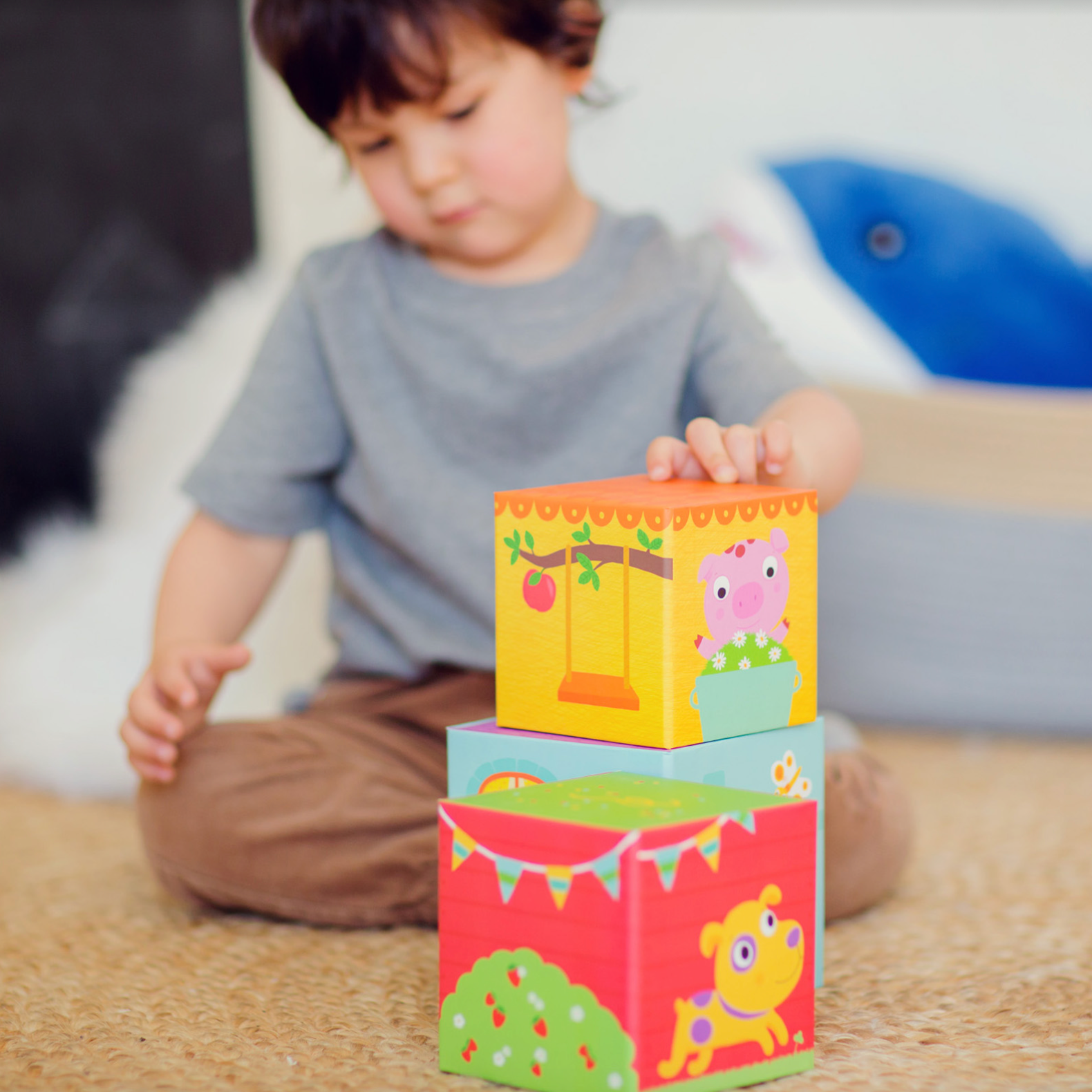 Djeco Topanifarm Towers and Blocks Set