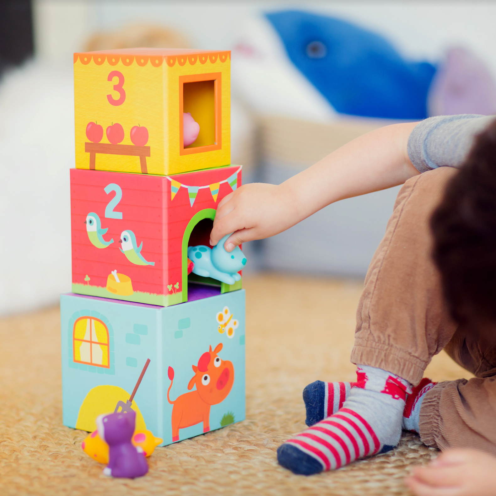 Djeco Topanifarm Towers and Blocks Set