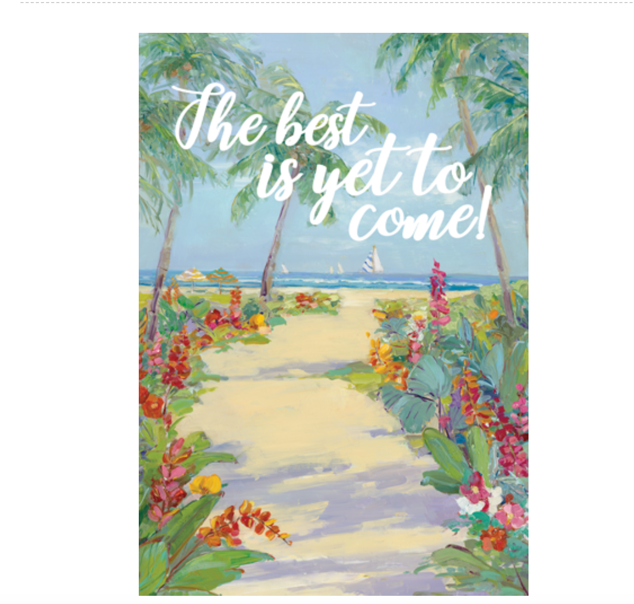 Caspari Tropical Retirement Card – 1 Card & 1 Envelope