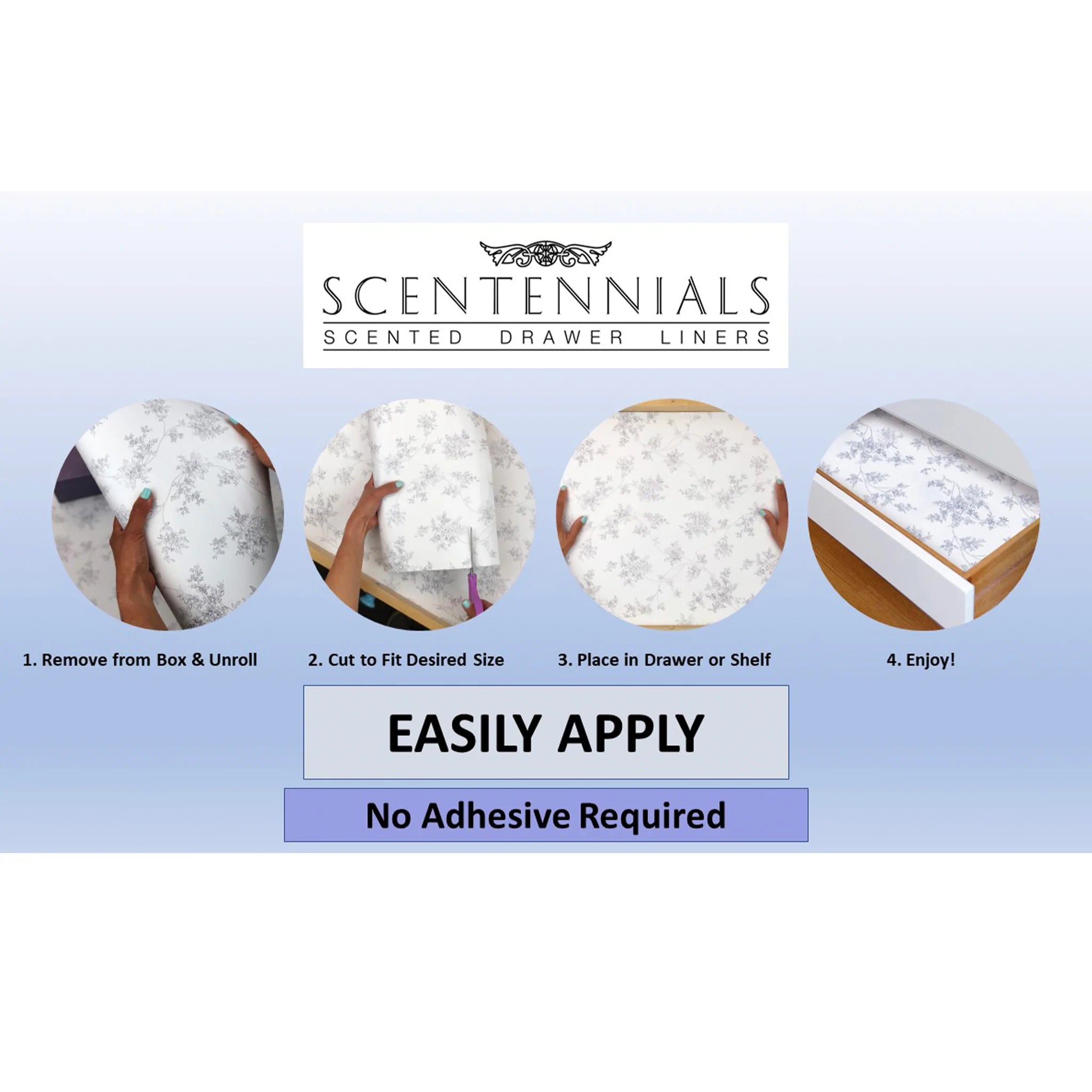 Vintage Toile Scented Drawer Liners – 6 Sheets