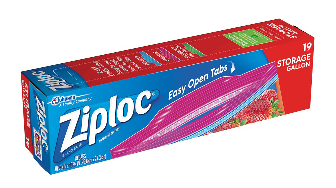 Slider Food Storage Freezer Bag Zip Lock Plastic Travel Quart Size 42 Ct*