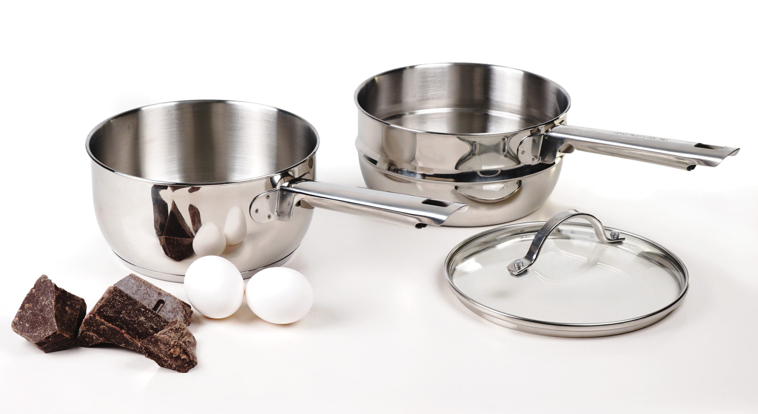 Stainless Steel Induction Double Boiler – 2 QT