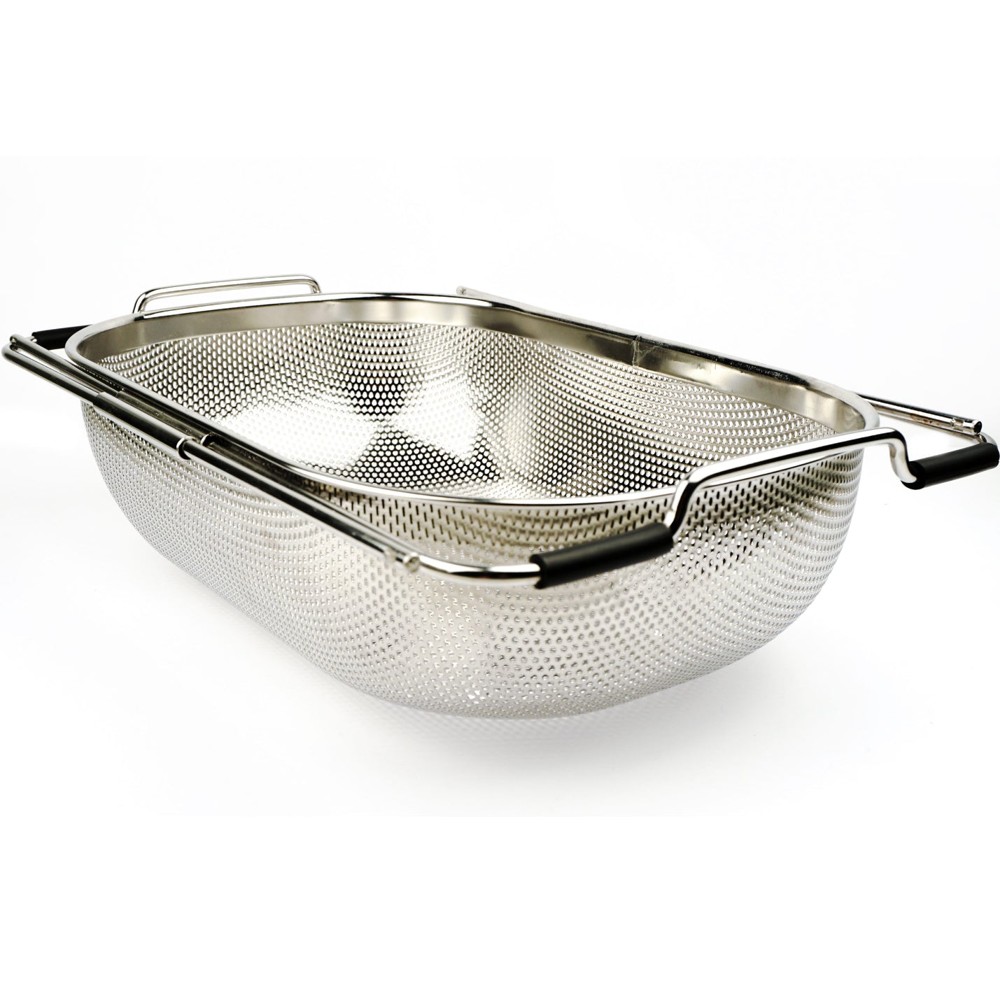 Precision Pierced Over-The-Sink Stainless Steel Drainer