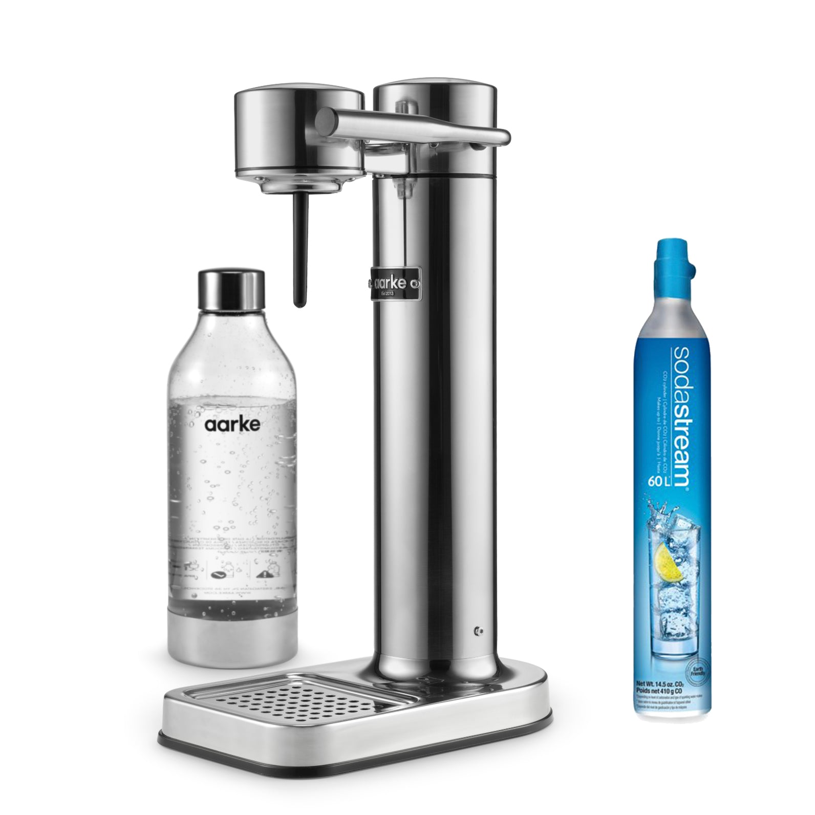 SodaStream Aarke Carbonator III Single Gas Cylinder Bundle Steel