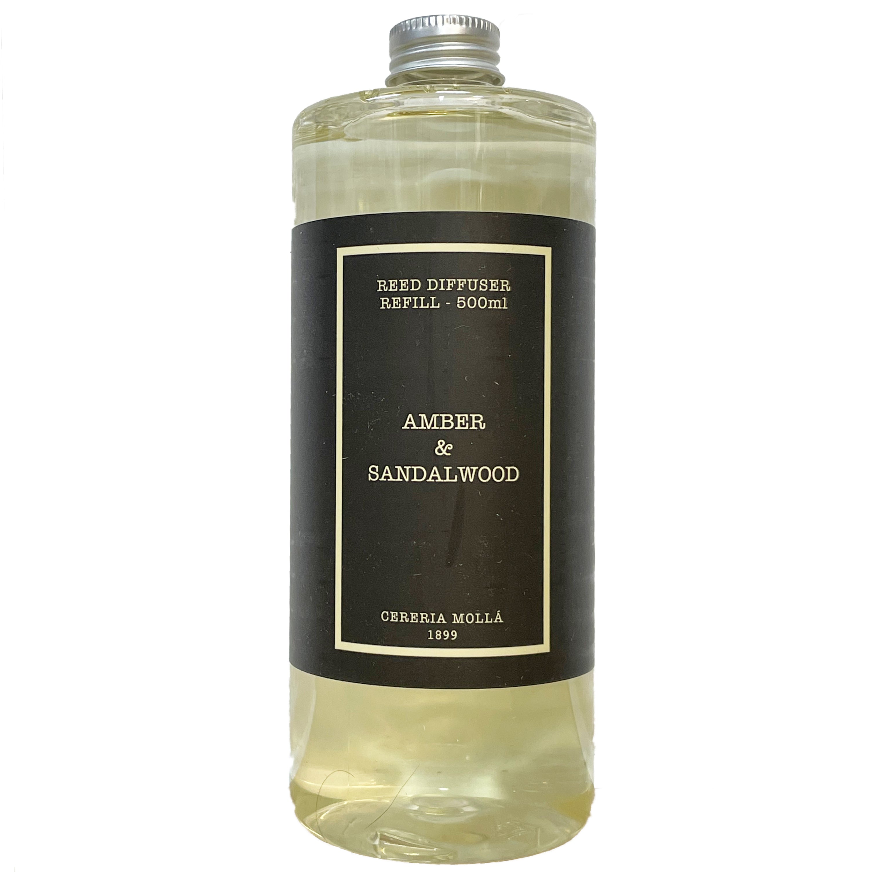 Cereria Molla - Amber & Sandalwood Diffuser Oil Refill – 16.9oz