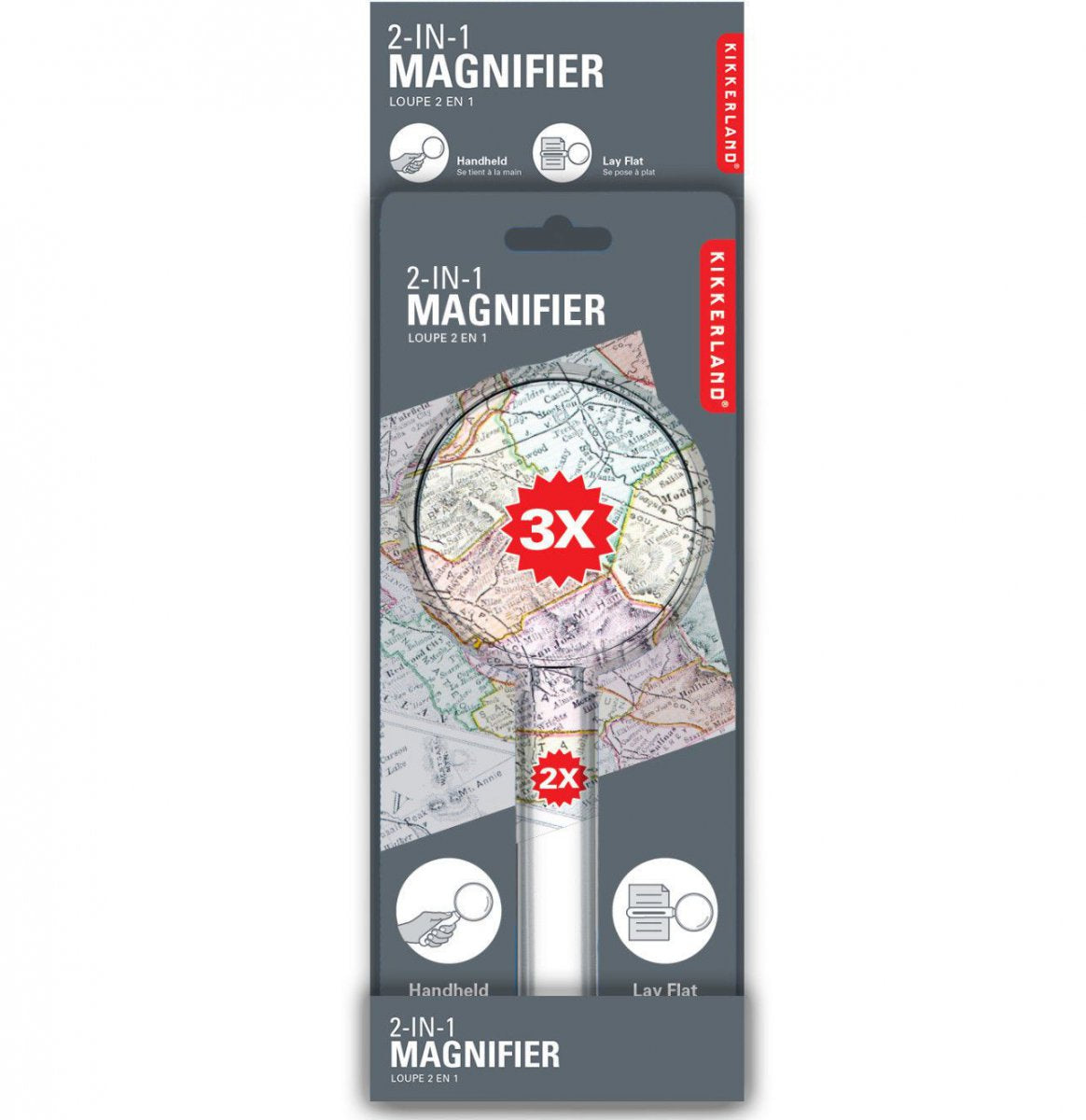 Kikkerland 2-in-1 Magnifier
