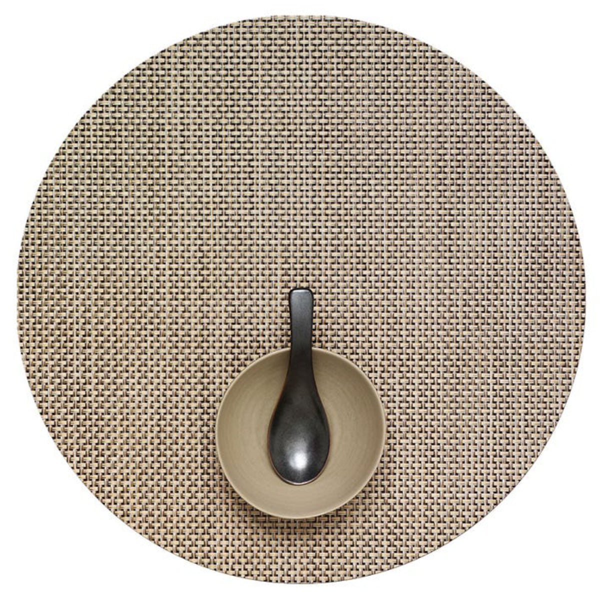 Chilewich Basketweave Round Placemat – Latte