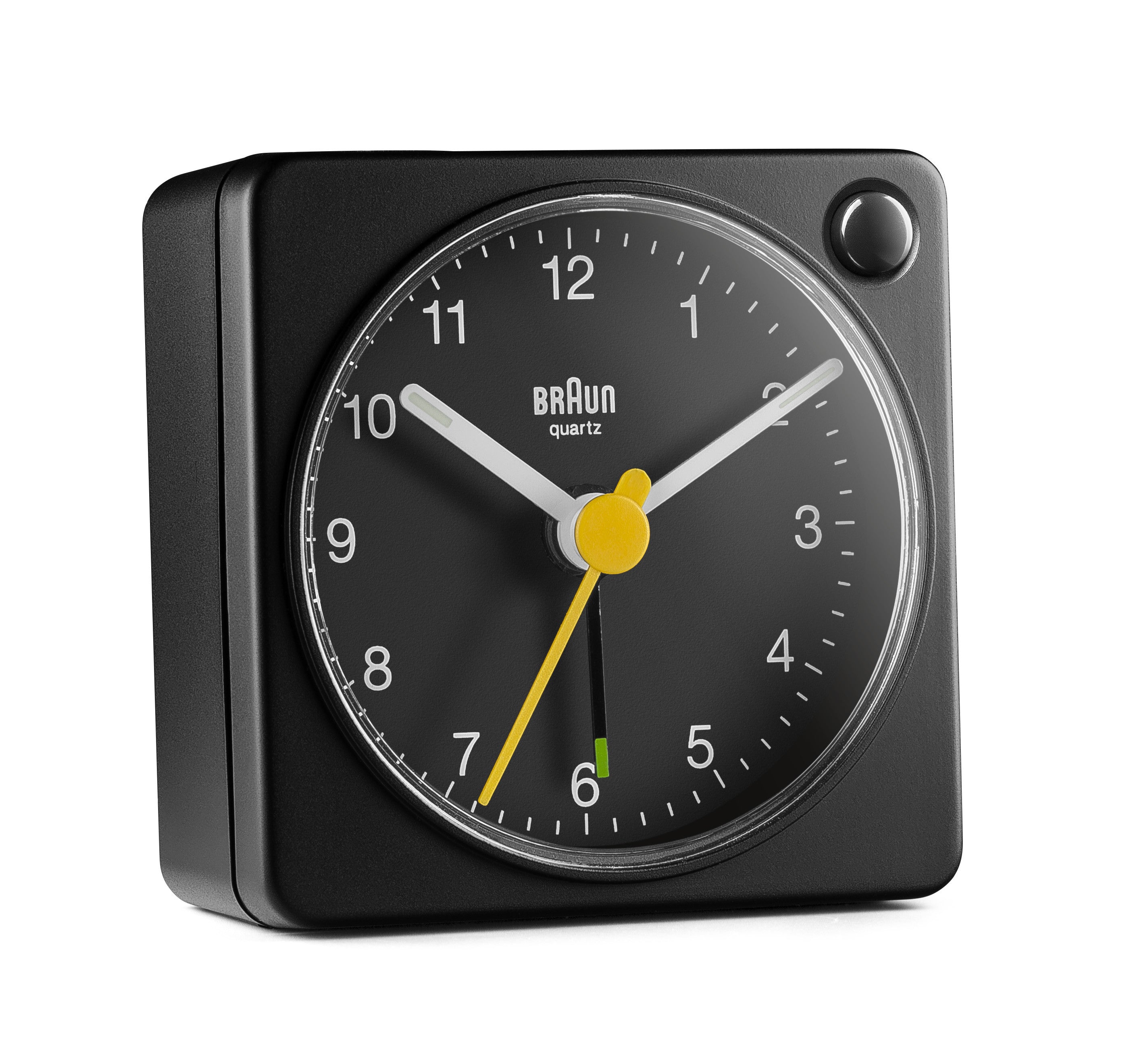 Braun Classic Travel Analogue Alarm Clock – Black/Black