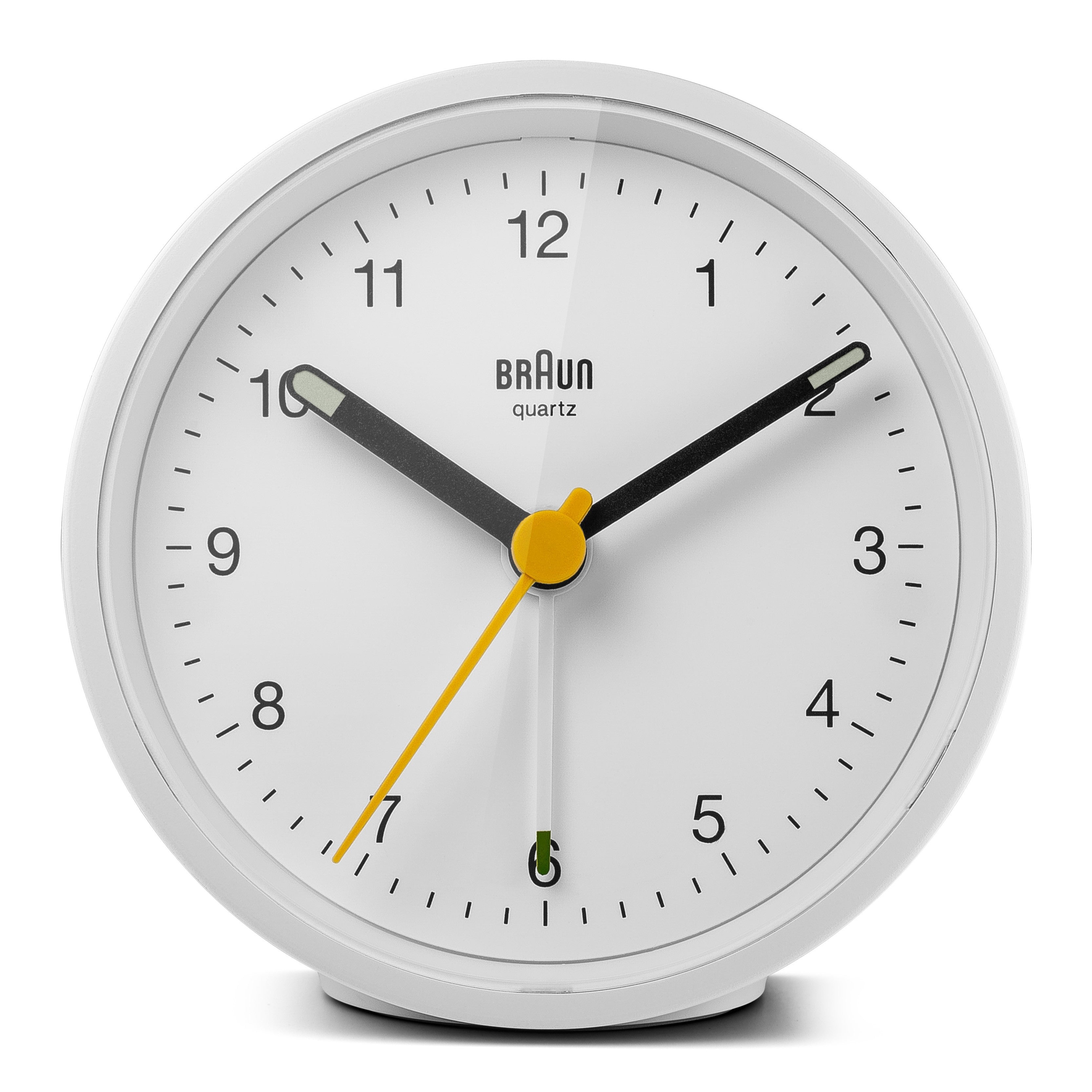 Braun Classic Alarm Analogue Clock – White/White
