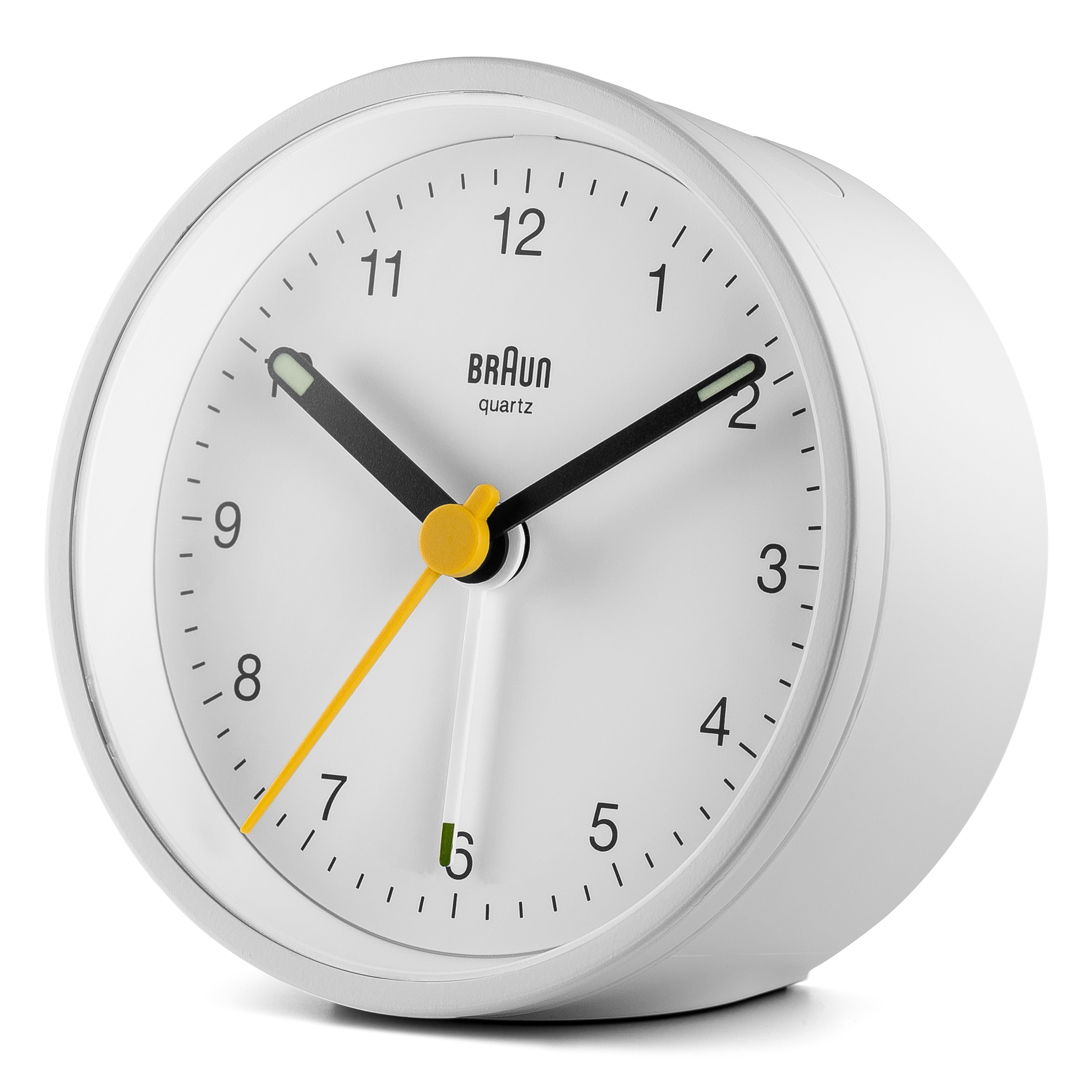 Braun Classic Alarm Analogue Clock – White/White