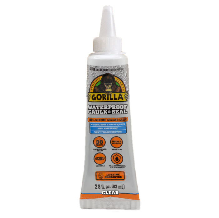 Gorilla Silicone Sealant Tube – Clear – 2.8 oz.