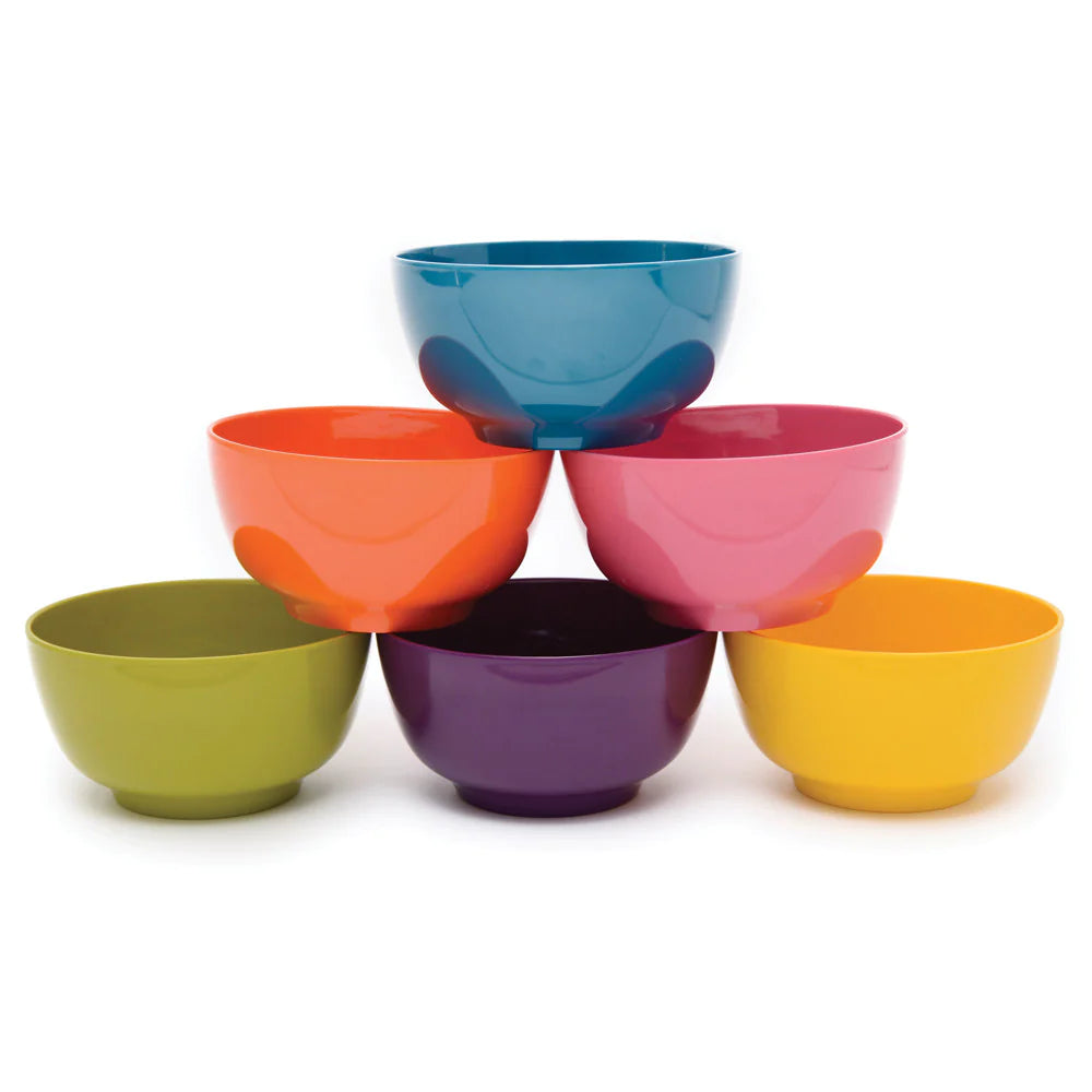 French Bull Rainbow Mini Melamine Bowl Set – 6 Piece – 10oz.