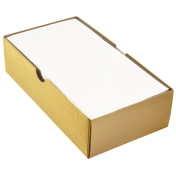 Caspari White Pearl Boxed Paper Linen Guest Towels - 24pk