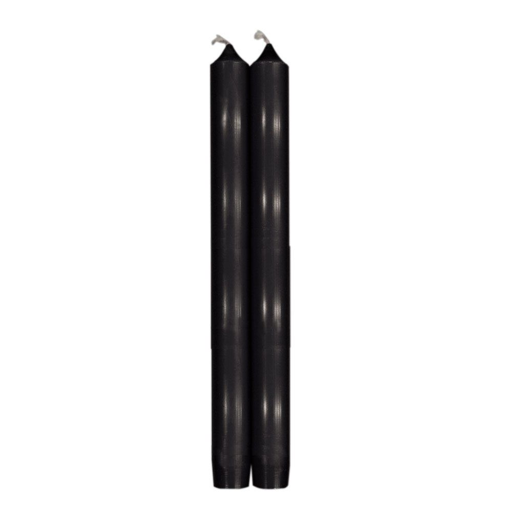 Caspari Tapered Candles in Black – 10inch – 2pk