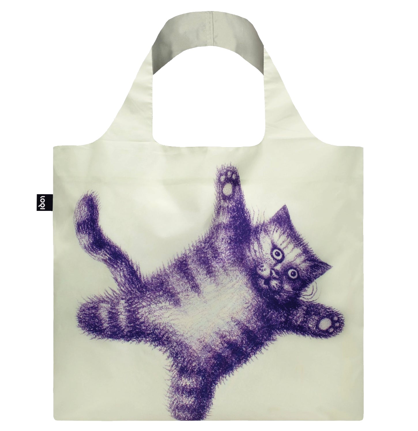 LOQI Reusable Recycled Tote Bag – Flying Purr-ple Cat