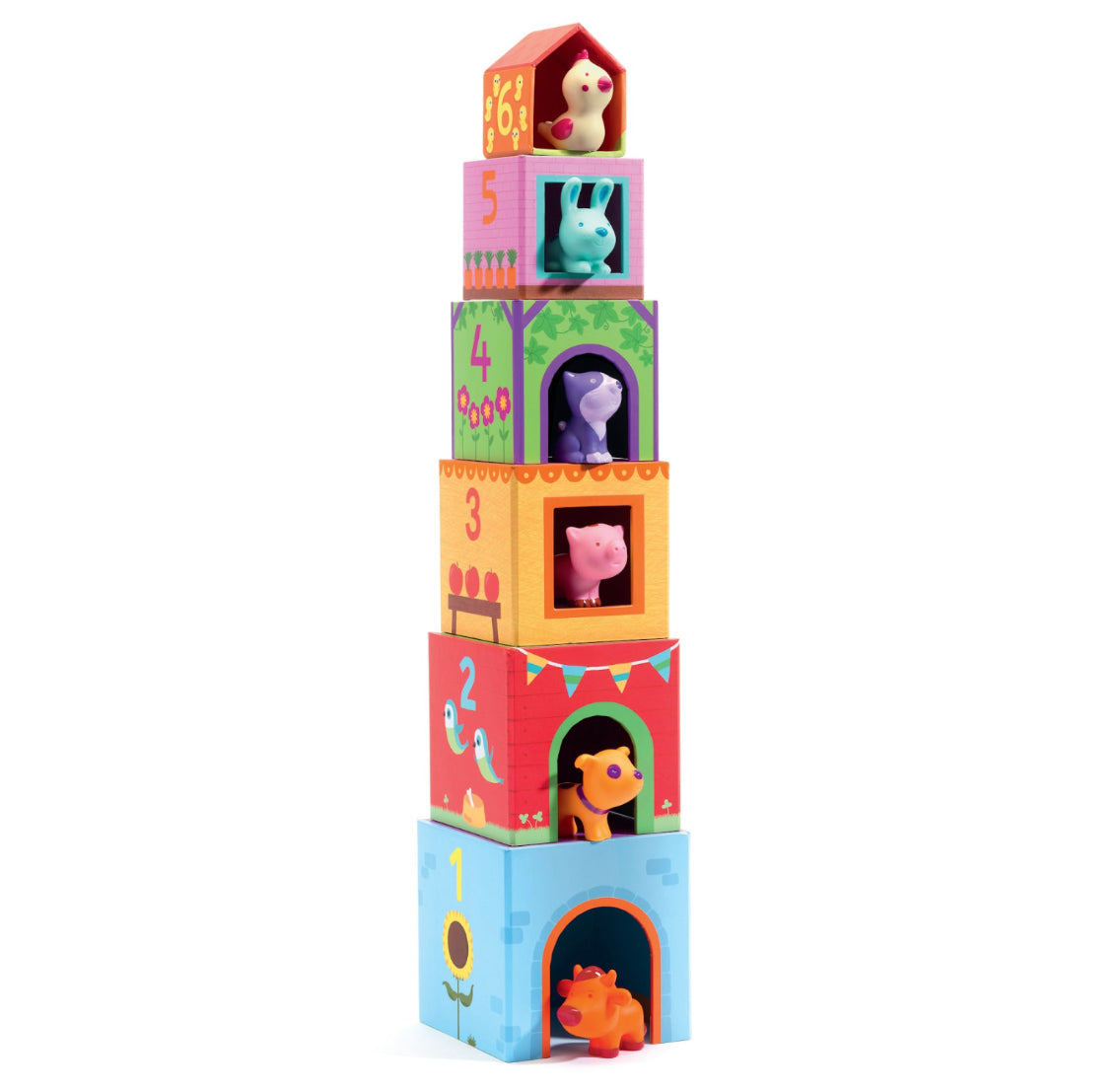 Djeco Topanifarm Towers and Blocks Set