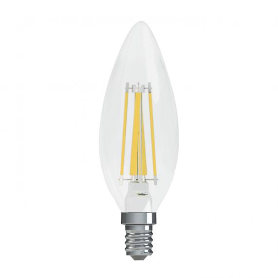 GE Soft White 40W Replacement LED Vintage Style Torpedo Light Bulbs - Decorative Blunt Tip Candelabra Base - 2 Pack